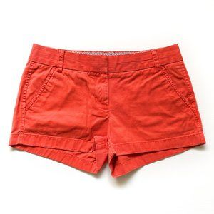 JCREW Chino Shorts 2.5" Orange Sz 6